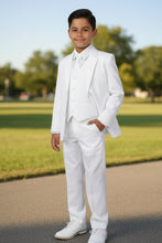 Little Tuxedos "Mason" Kids White Suit (5-Piece Set)