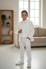 Little Tuxedos "Mason" Kids White Suit (5-Piece Set)