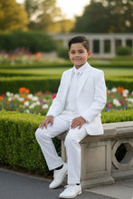 Little Tuxedos "Mason" Kids White Suit (5-Piece Set)