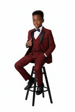 Little Tuxedos "Prodigy" Kids Burgundy Tuxedo (5-Piece Set)