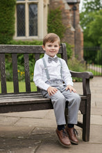Little Tuxedos "Wyatt" Kids Heather Grey 4-Piece Barn Wedding Set