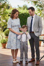 Little Tuxedos "Wyatt" Kids Heather Grey 4-Piece Barn Wedding Set