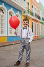 Little Tuxedos "Wyatt" Kids Heather Grey 4-Piece Barn Wedding Set
