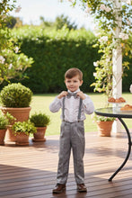 Little Tuxedos "Wyatt" Kids Heather Grey 4-Piece Barn Wedding Set