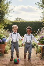Little Tuxedos "Wyatt" Kids Heather Grey 4-Piece Barn Wedding Set