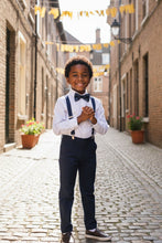 Little Tuxedos "Wyatt" Kids Navy 4-Piece Barn Wedding Set