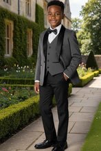 BLACKTIE "London" Kids Charcoal Tuxedo (5-Piece Set)