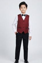 BLACKTIE "London" Kids Wine Tuxedo (5-Piece Set)