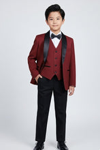 BLACKTIE "London" Kids Wine Tuxedo (5-Piece Set)