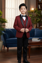 BLACKTIE "London" Kids Wine Tuxedo (5-Piece Set)