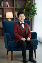 BLACKTIE "London" Kids Wine Tuxedo (5-Piece Set)