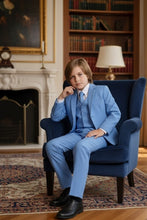 Little Tuxedos "Mason" Kids Cornflower Blue Suit (5-Piece Set)