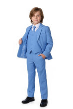 Little Tuxedos "Mason" Kids Cornflower Blue Suit (5-Piece Set)