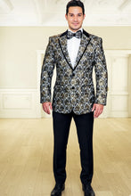 Xander Xiao "Mystic" Black & Gold Blazer Jacket