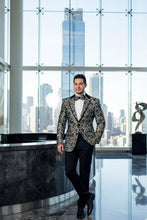 Xander Xiao "Mystic" Black & Gold Blazer Jacket