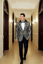 Xander Xiao "Mystic" Black & Gold Blazer Jacket