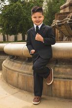 Little Tuxedos "Mason" Kids Black Suit (5-Piece Set)