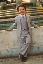 Little Tuxedos "Mason" Kids Light Grey Suit (5-Piece Set)