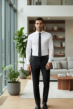 Cardi "Ethan" Black Super 150's Luxury Viscose Blend Suit Pants