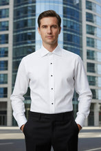 Cardi "Richard" White Spread Collar Shirt