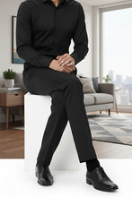 BLACKTIE "Washington" Black Stretch Blend Tuxedo Pants