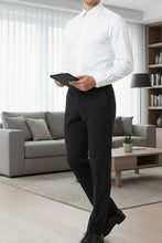 BLACKTIE "Washington" Black Stretch Blend Tuxedo Pants