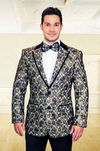 Xander Xiao "Mystic" Black & Gold Blazer Jacket