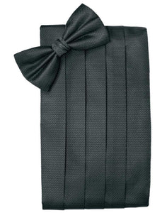 Cardi Asphalt Herringbone Cummerbund
