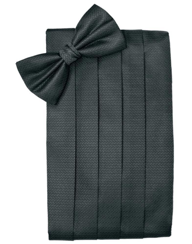 Cardi Asphalt Herringbone Cummerbund