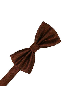 Cardi Cinnamon Herringbone Bow Tie
