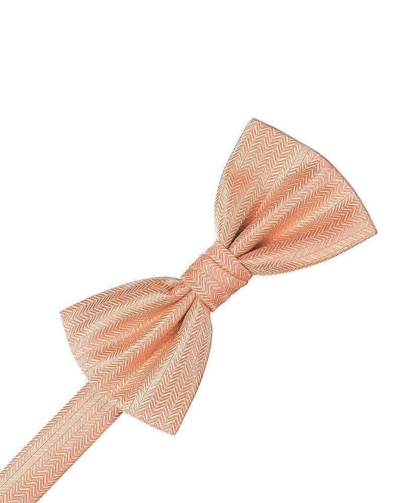 Cardi Coral Herringbone Bow Tie