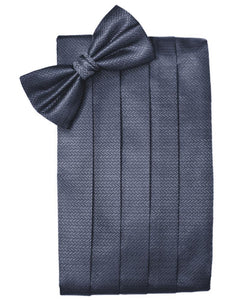 Cardi Desert Blue Herringbone Kids Cummerbund