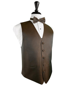 Cardi Espresso Herringbone Tuxedo Vest