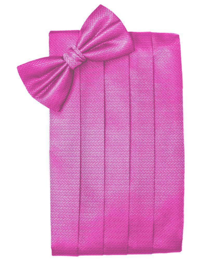 Cardi Fuchsia Herringbone Kids Cummerbund