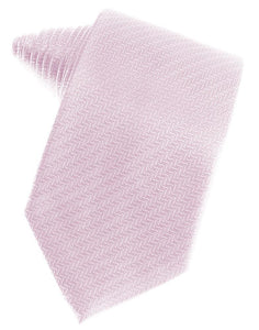 Cardi Self Tie Pink Herringbone Necktie