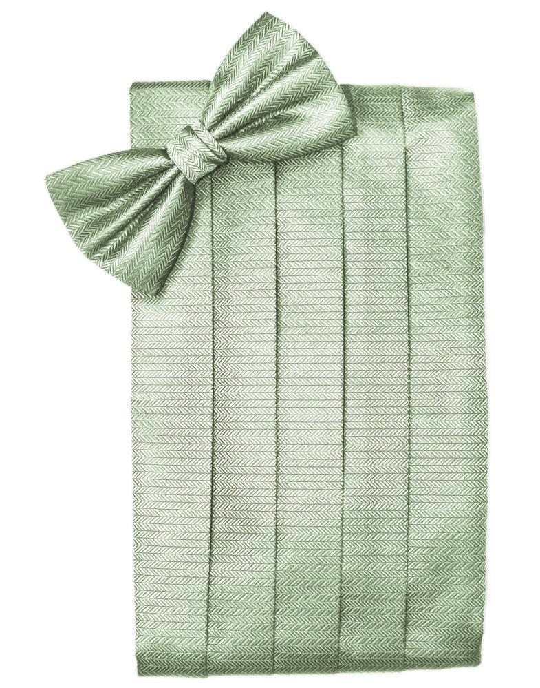 Cardi Mint Herringbone Kids Cummerbund