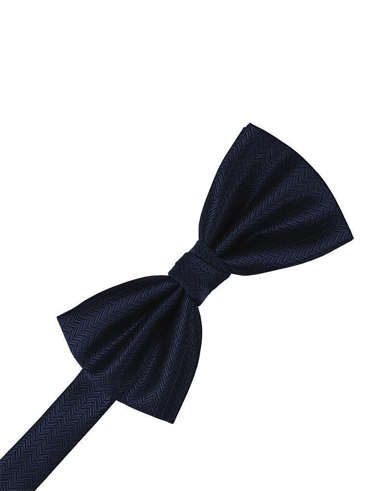 Navy Herringbone Bow Tie Navy Herringbone Bow Tie