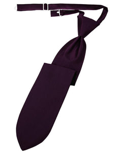 Cardi Pre-Tied Raisin Herringbone Necktie