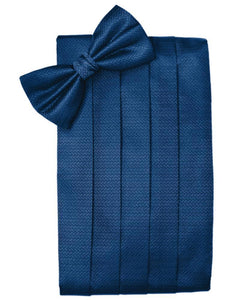 Cardi Sapphire Herringbone Kids Cummerbund