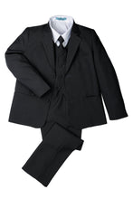 Little Tuxedos "Mason" Kids Charcoal Suit (5-Piece Set)