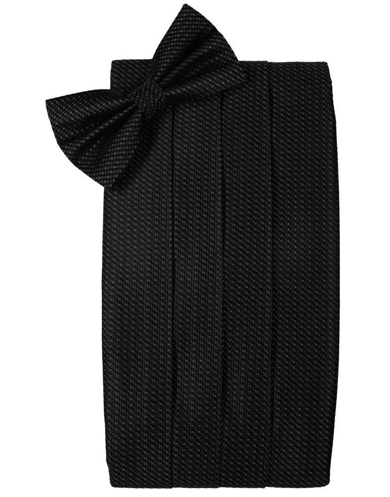 Black Silk Weave Cummerbund & Bow Tie Set Black Silk Weave Cummerbund & Bow Tie Set