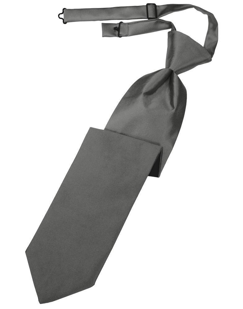Cardi Charcoal Luxury Satin Kids Necktie