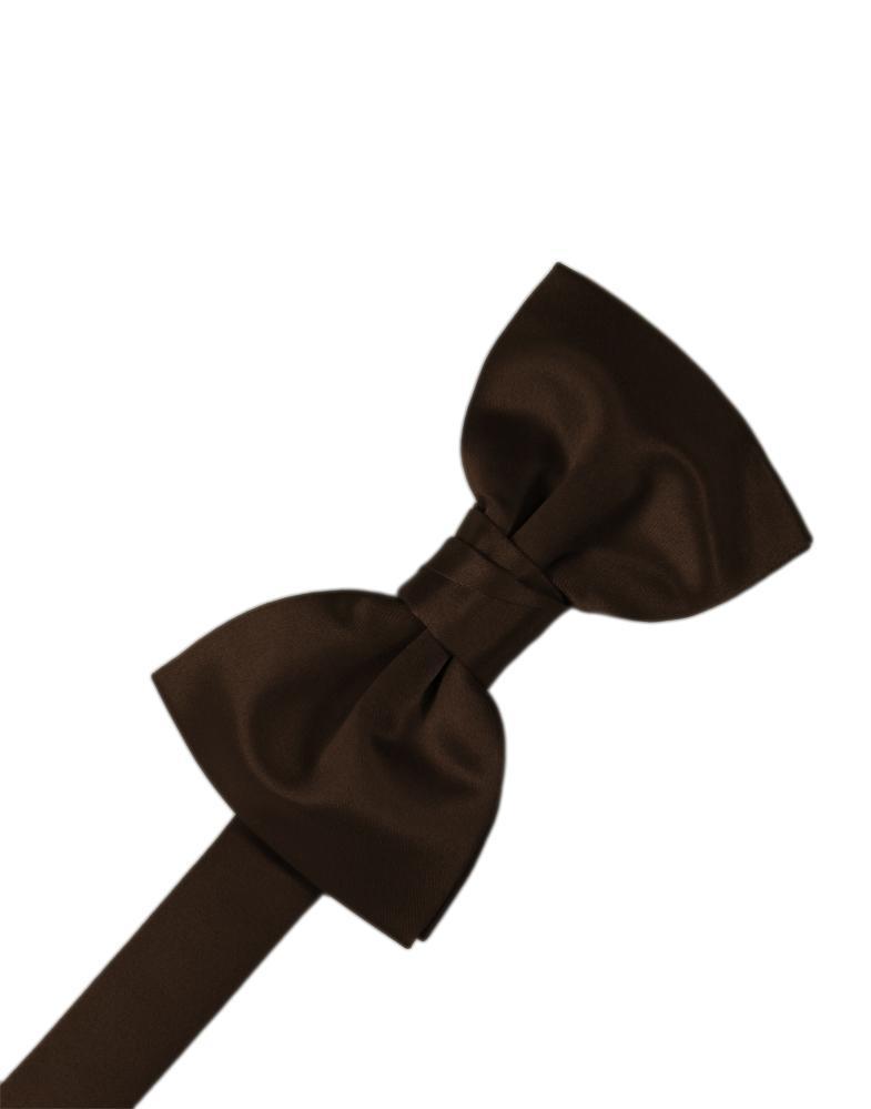 Cardi Pre-Tied Chocolate Luxury Satin Bow Tie