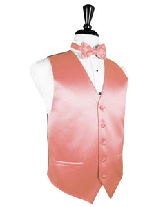 Cardi Coral Reef Luxury Satin Tuxedo Vest