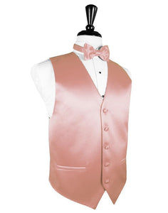 Cardi Coral Luxury Satin Tuxedo Vest