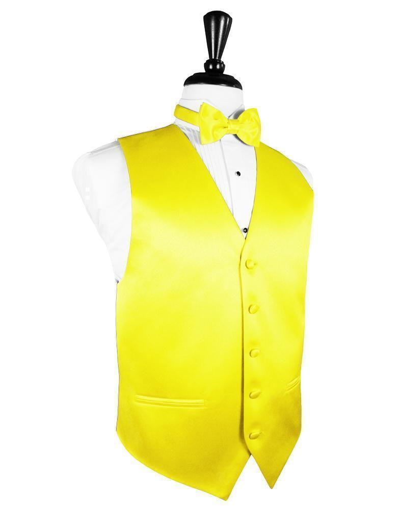 Cardi Lemon Luxury Satin Tuxedo Vest