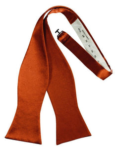 Cardi Self Tie Persimmon Luxury Satin Bow Tie
