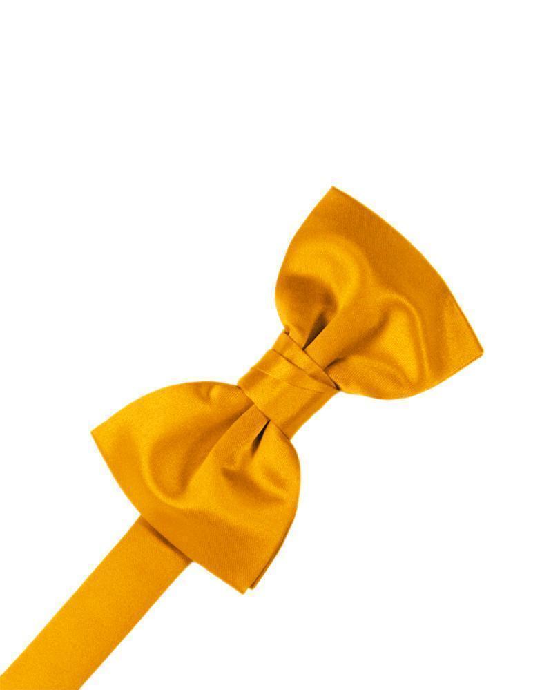Cardi Tangerine Luxury Satin Kids Bow Tie