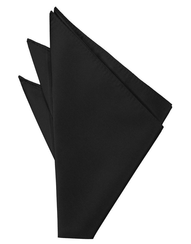 Black Solid Twill Pocket Square Black Solid Twill Pocket Square