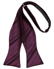 Cardi Self Tie Berry Striped Satin Bow Tie